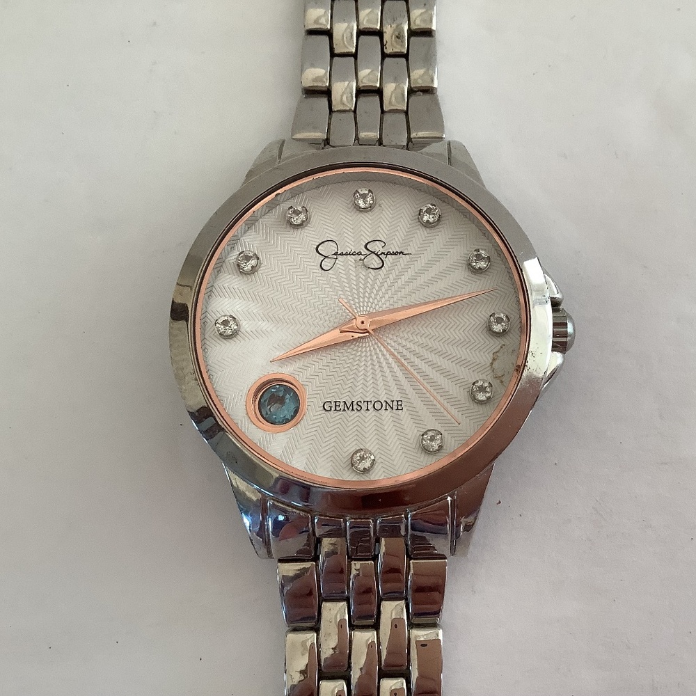 Jessica Simpson watch blue gemstone
